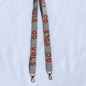 University of Tennessee – Go Vols Beaded Handbag Strap - White and Orange